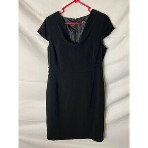 RAFAELLA WOMENS SIZE 12 BLACK DRESS CAREER DATE NIGHT ALINE MIDI SEXY Goth *